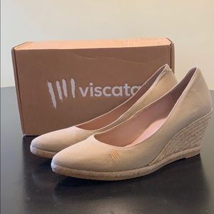 Cute Viscata Roses Canvas Wedge Shoes